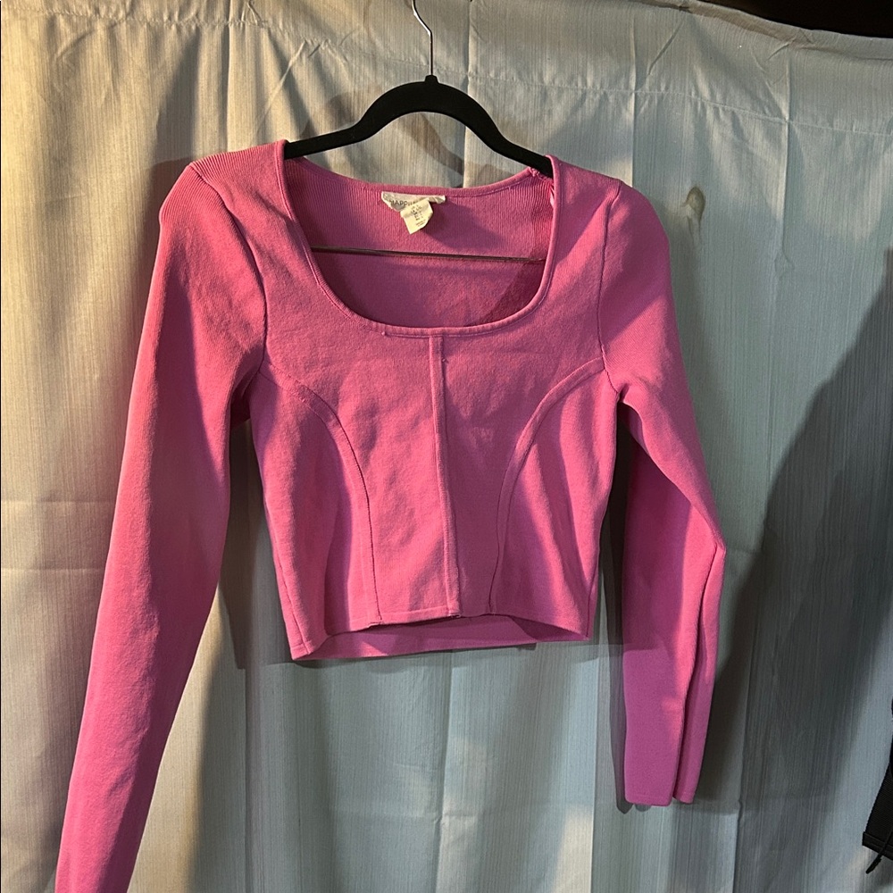 Chic Fuchsia Long Sleeve Women's Blouse